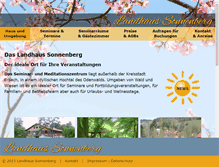 Tablet Screenshot of landhaus-sonnenberg.de